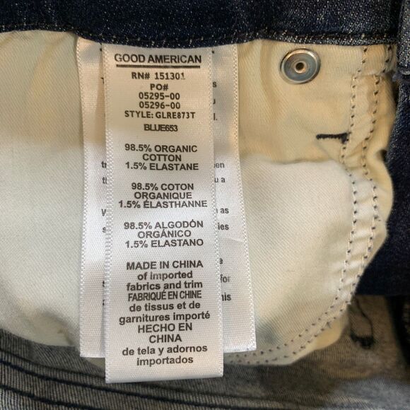 Good American Jeans Womens 4 Denim Stretch Good Legs Raw Chewed Hem Super Skinny - Picture 11 of 13